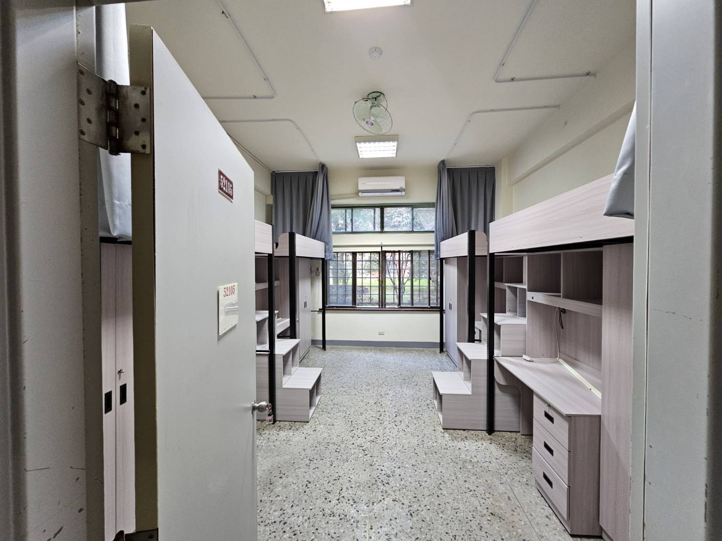 Typical dorm room layout